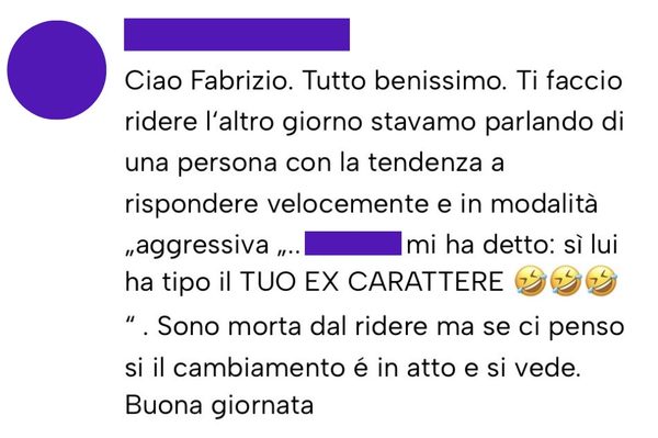 Messaggio da un cliente
