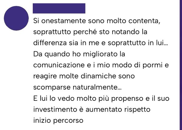 Messaggio da un cliente