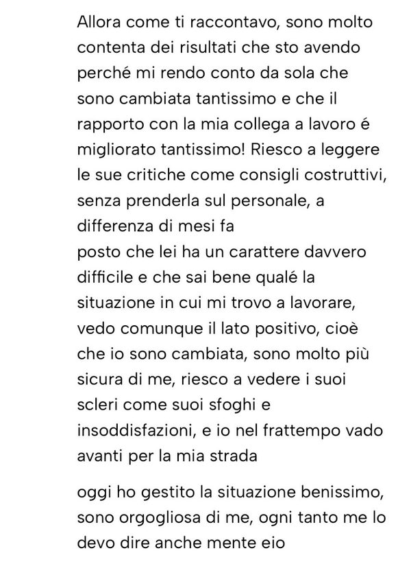 Messaggio da un cliente