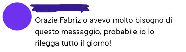 Messaggio da un cliente
