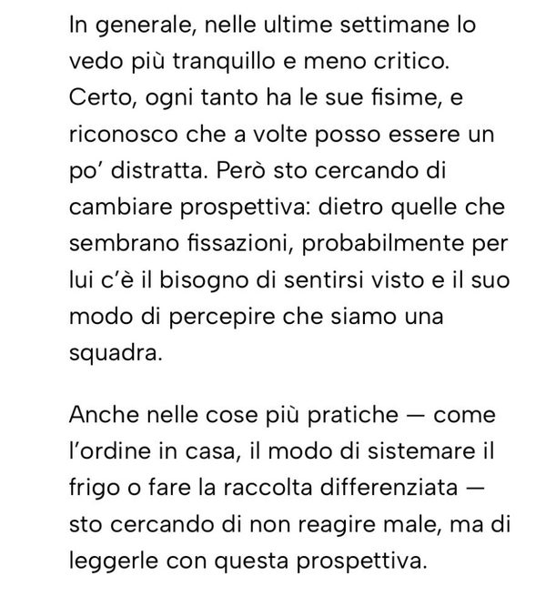 Messaggio da un cliente