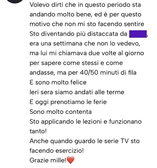 Messaggio da un cliente
