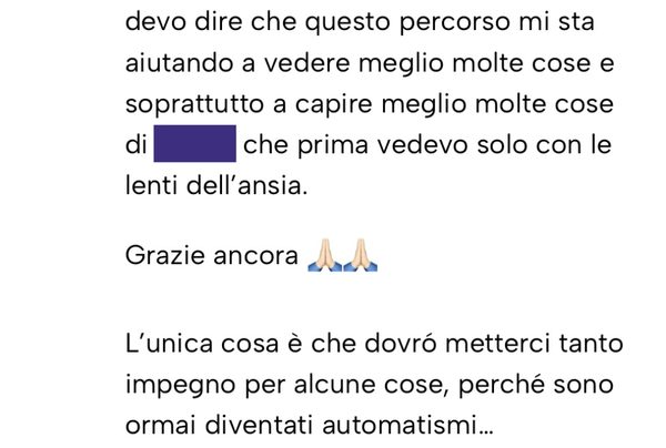 Messaggio da un cliente