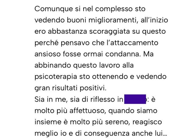 Messaggio da un cliente