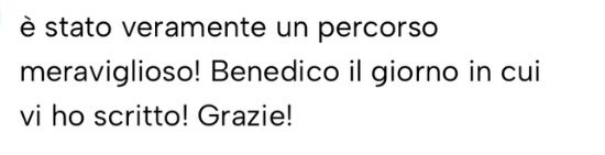 Messaggio da un cliente