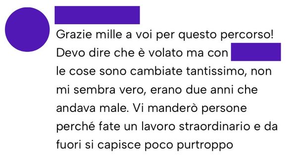 Messaggio da un cliente