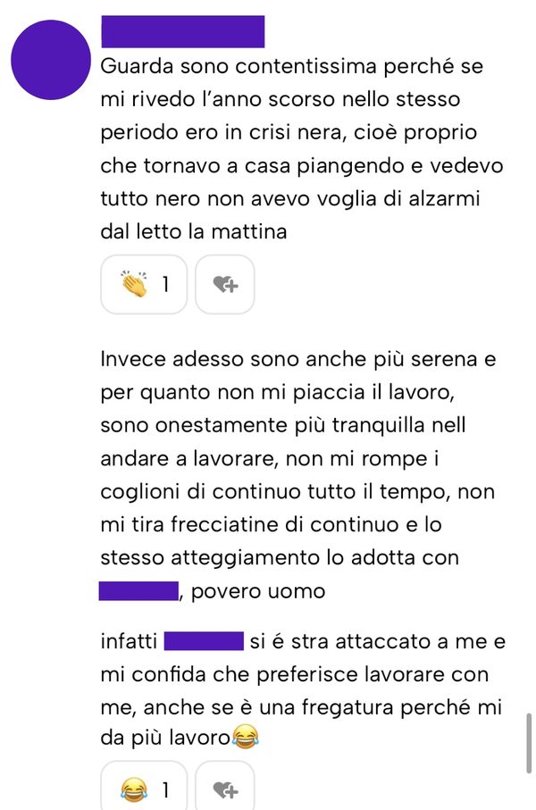 Messaggio da un cliente