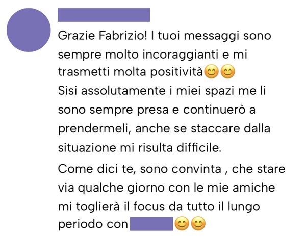 Messaggio da un cliente