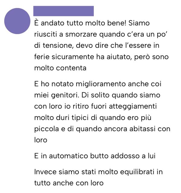 Messaggio da un cliente