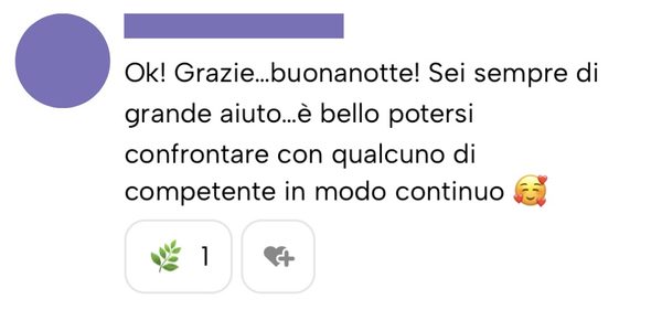 Messaggio da un cliente