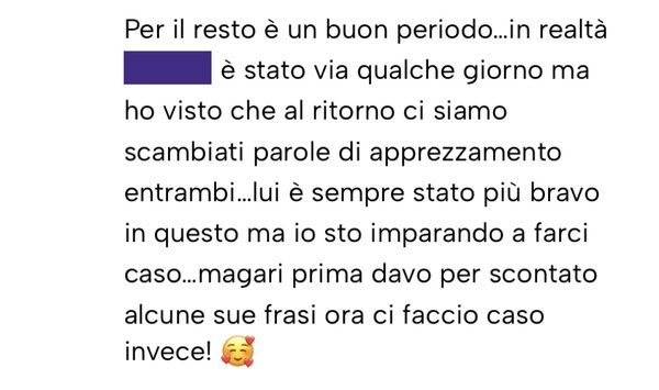 Messaggio da un cliente