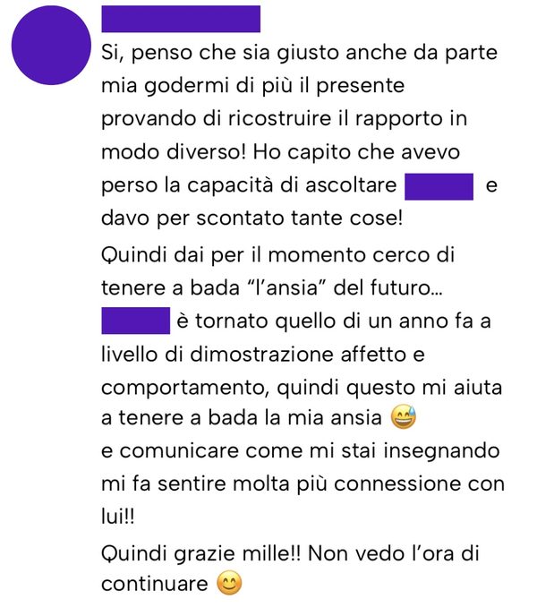 Messaggio da un cliente