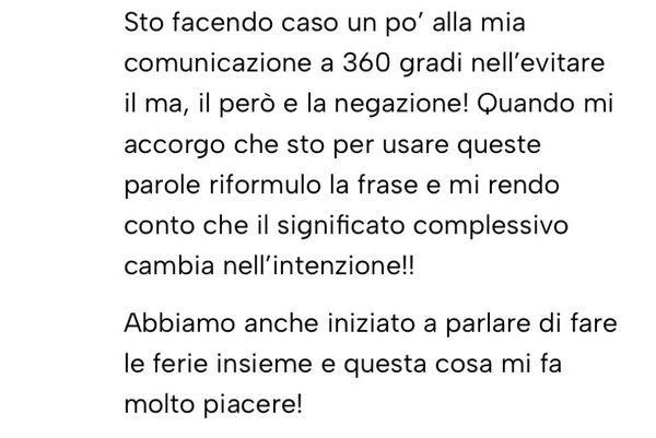 Messaggio da un cliente