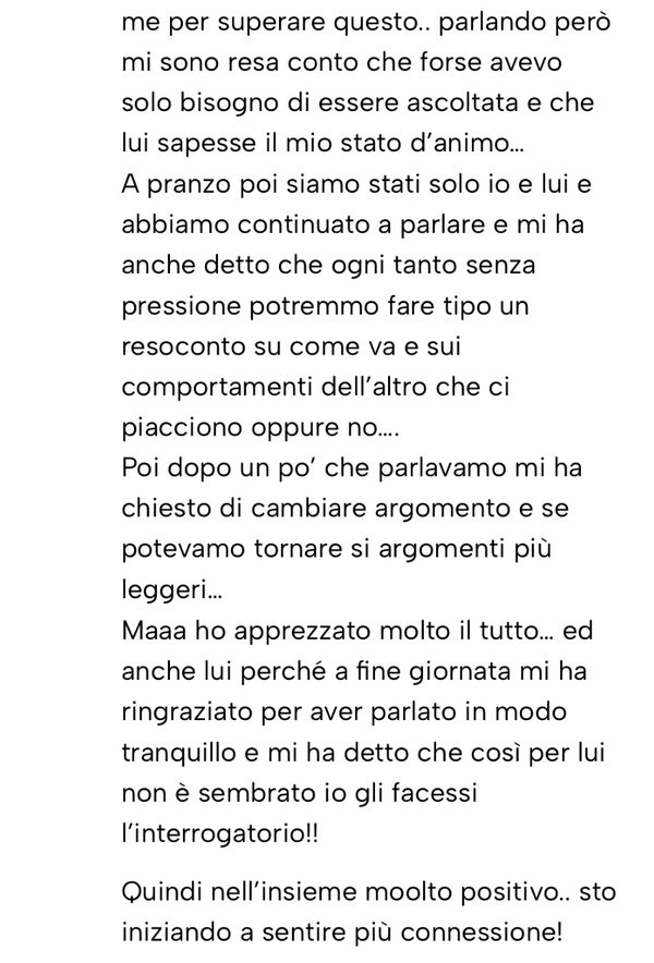 Messaggio da un cliente