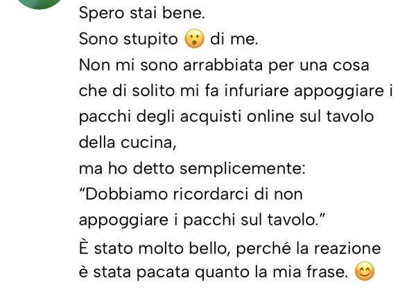 Messaggio da un cliente