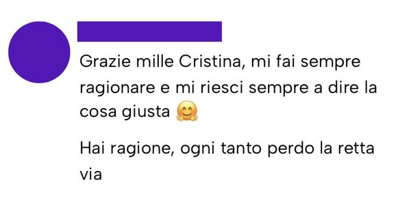 Messaggio da un cliente