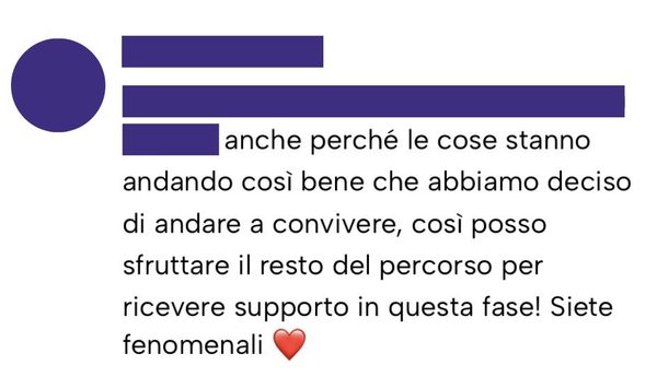Messaggio da un cliente